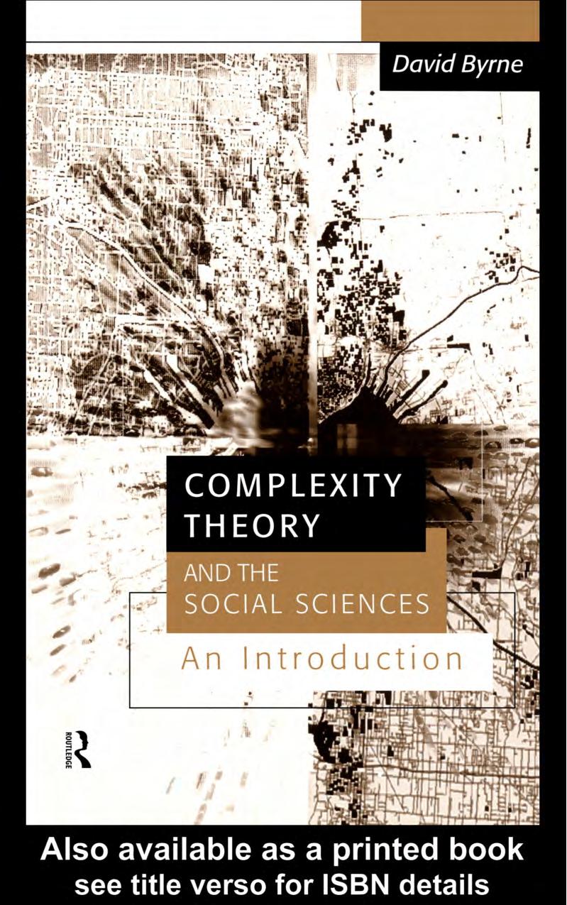 Complexity theory and the social sciences: an introduction